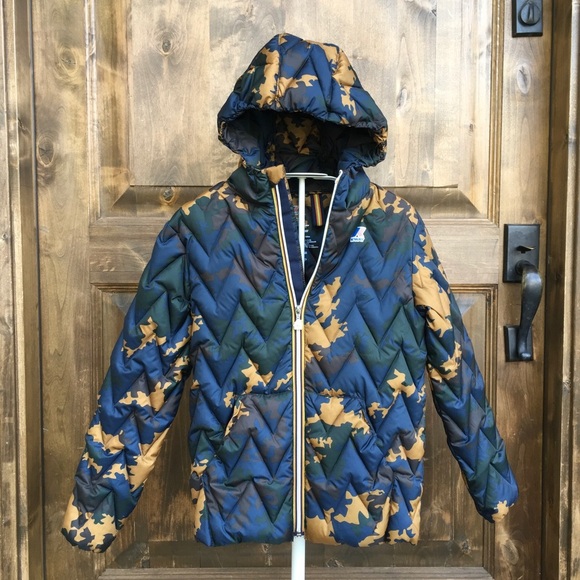 Boys 10 K-Way puffer hooded down jacket ❄️ - Picture 1 of 6